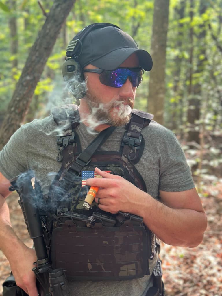 Brenton Riling, Founder and CEO of Appalachia Digital, photographed outdoors in the woods.